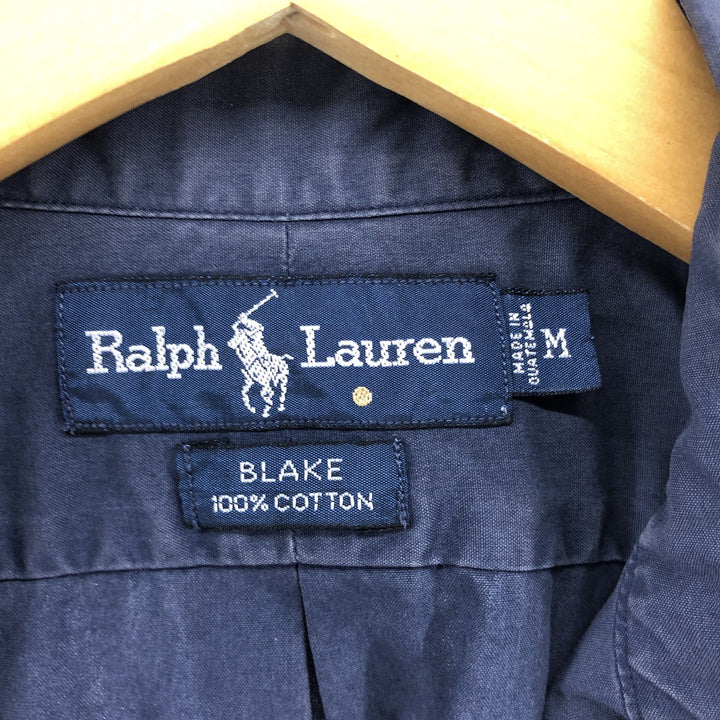 Ralph Lauren BLAKE short sleeve button down shirt, men's size M cotton purple type Vintage Second Hand