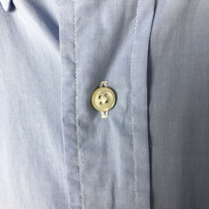 Ralph Lauren YARMOUTH short sleeve button down shirt, men's size L cotton blue type Vintage Second Hand