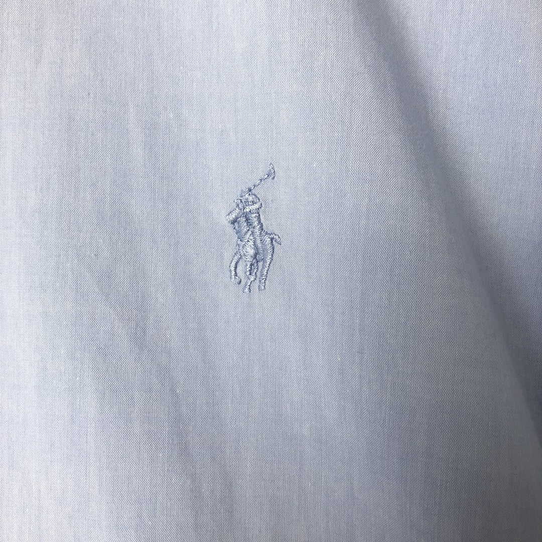 Ralph Lauren YARMOUTH short sleeve button down shirt, men's size L cotton blue type Vintage Second Hand