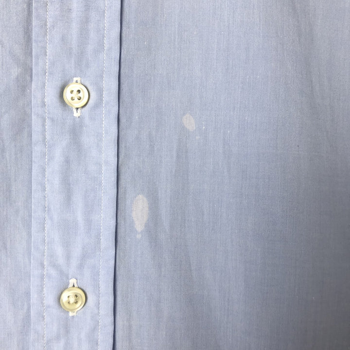 Ralph Lauren YARMOUTH short sleeve button down shirt, men's size L cotton blue type Vintage Second Hand