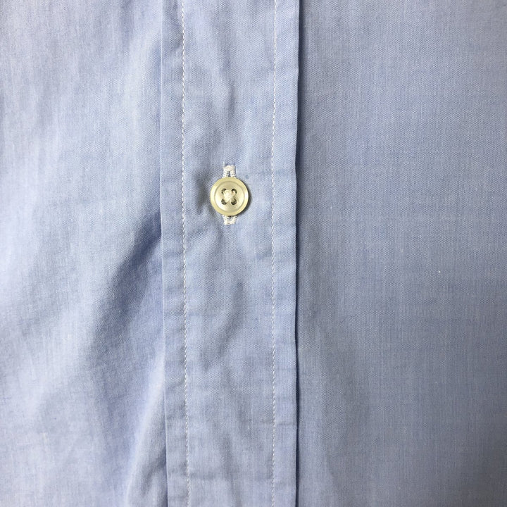 Ralph Lauren YARMOUTH short sleeve button down shirt, men's size L cotton blue type Vintage Second Hand