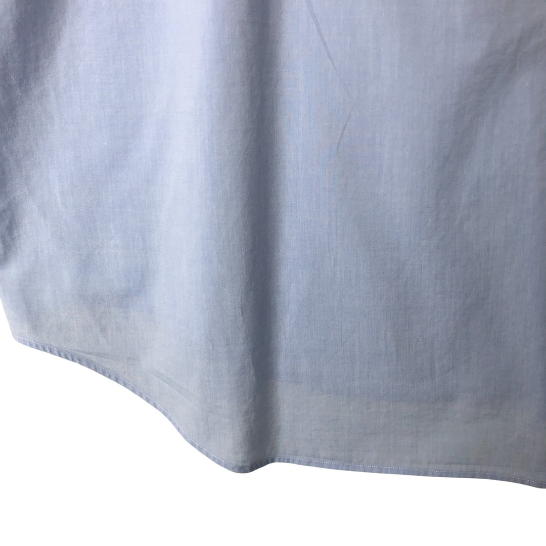 Ralph Lauren YARMOUTH short sleeve button down shirt, men's size L cotton blue type Vintage Second Hand