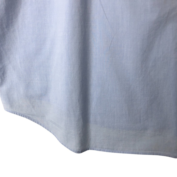 Ralph Lauren YARMOUTH short sleeve button down shirt, men's size L cotton blue type Vintage Second Hand