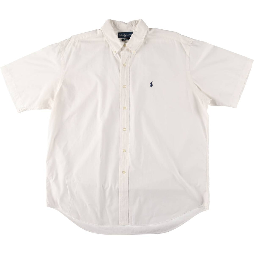 Ralph Lauren BLAKE short sleeve button down shirt, men's XL size cotton white type Vintage Second Hand