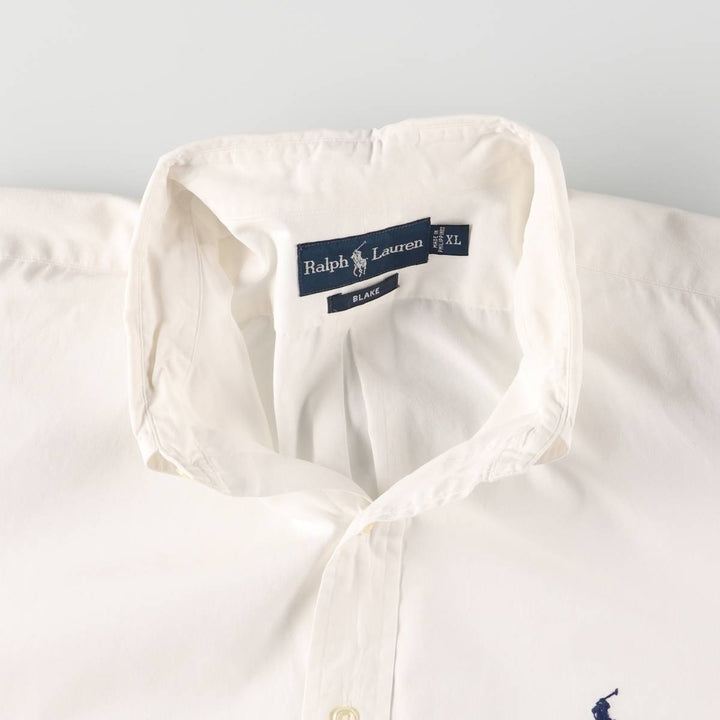 Ralph Lauren BLAKE short sleeve button down shirt, men's XL size cotton white type Vintage Second Hand