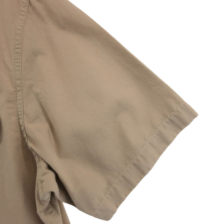 00'S LANDS' END Short Sleeve Open Collar Cotton Shirt Men's M cotton Beige type Vintage Second Hand