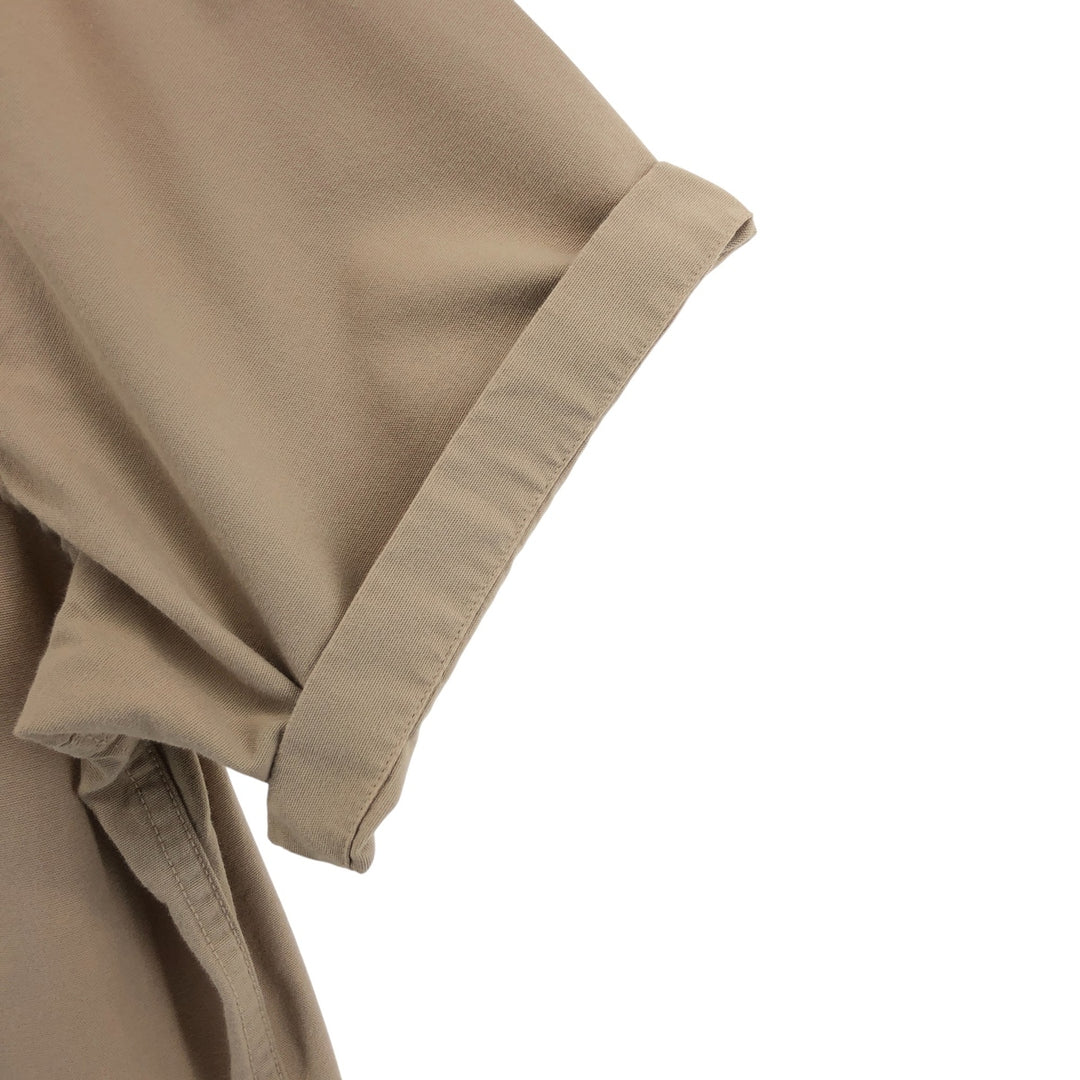 00'S LANDS' END Short Sleeve Open Collar Cotton Shirt Men's M cotton Beige type Vintage Second Hand