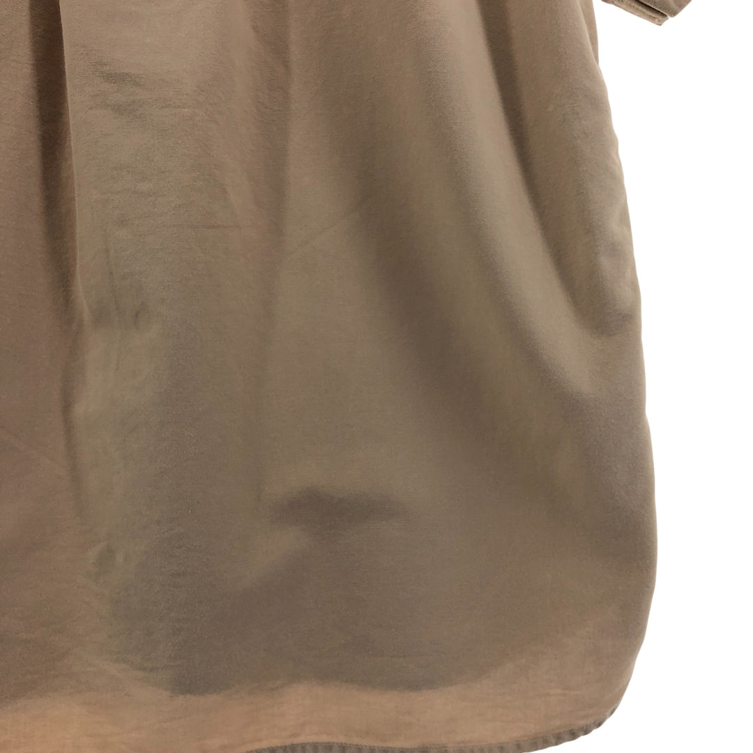 00'S LANDS' END Short Sleeve Open Collar Cotton Shirt Men's M cotton Beige type Vintage Second Hand
