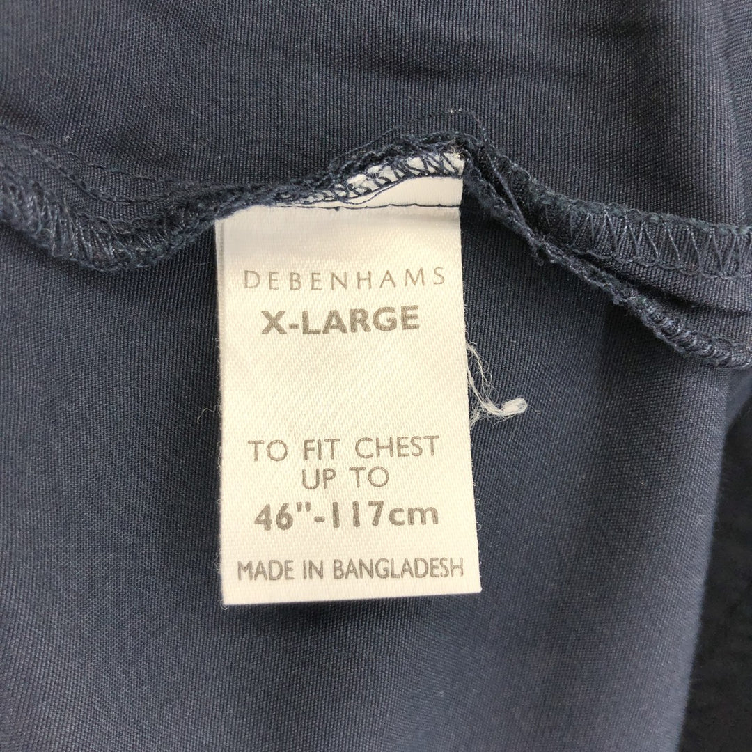 CASUAL CLUB Short Sleeve Open Collar Viscose Shirt Box Shirt Men's XL Viscose navy blue type Vintage Second Hand