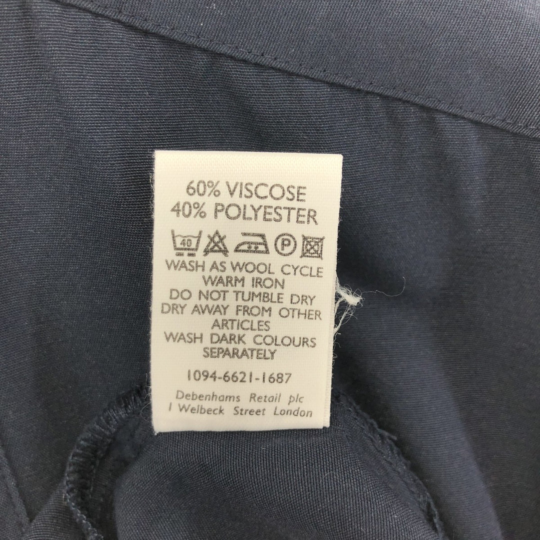 CASUAL CLUB Short Sleeve Open Collar Viscose Shirt Box Shirt Men's XL Viscose navy blue type Vintage Second Hand