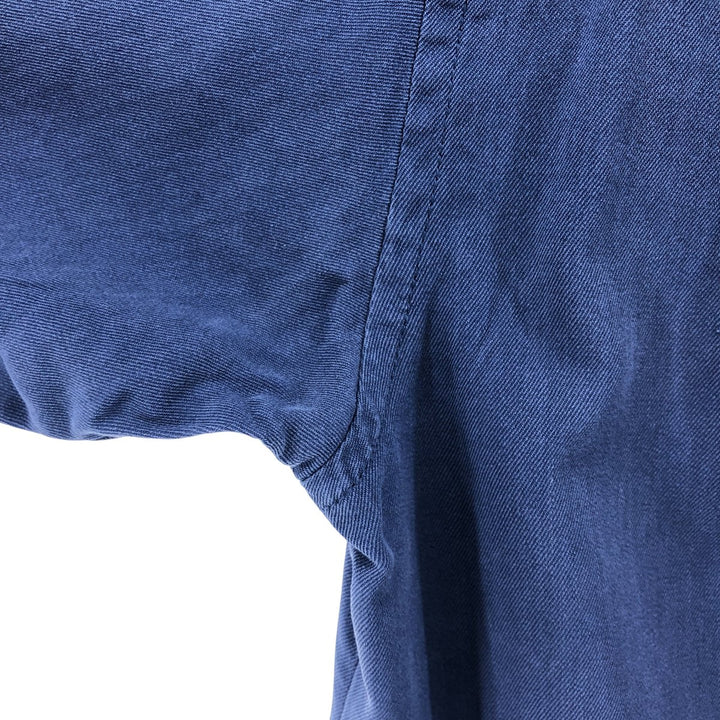 Tommy Bahama short sleeve open collar silk shirt, box shirt, men's size L silk Navy blue Vintage Second Hand