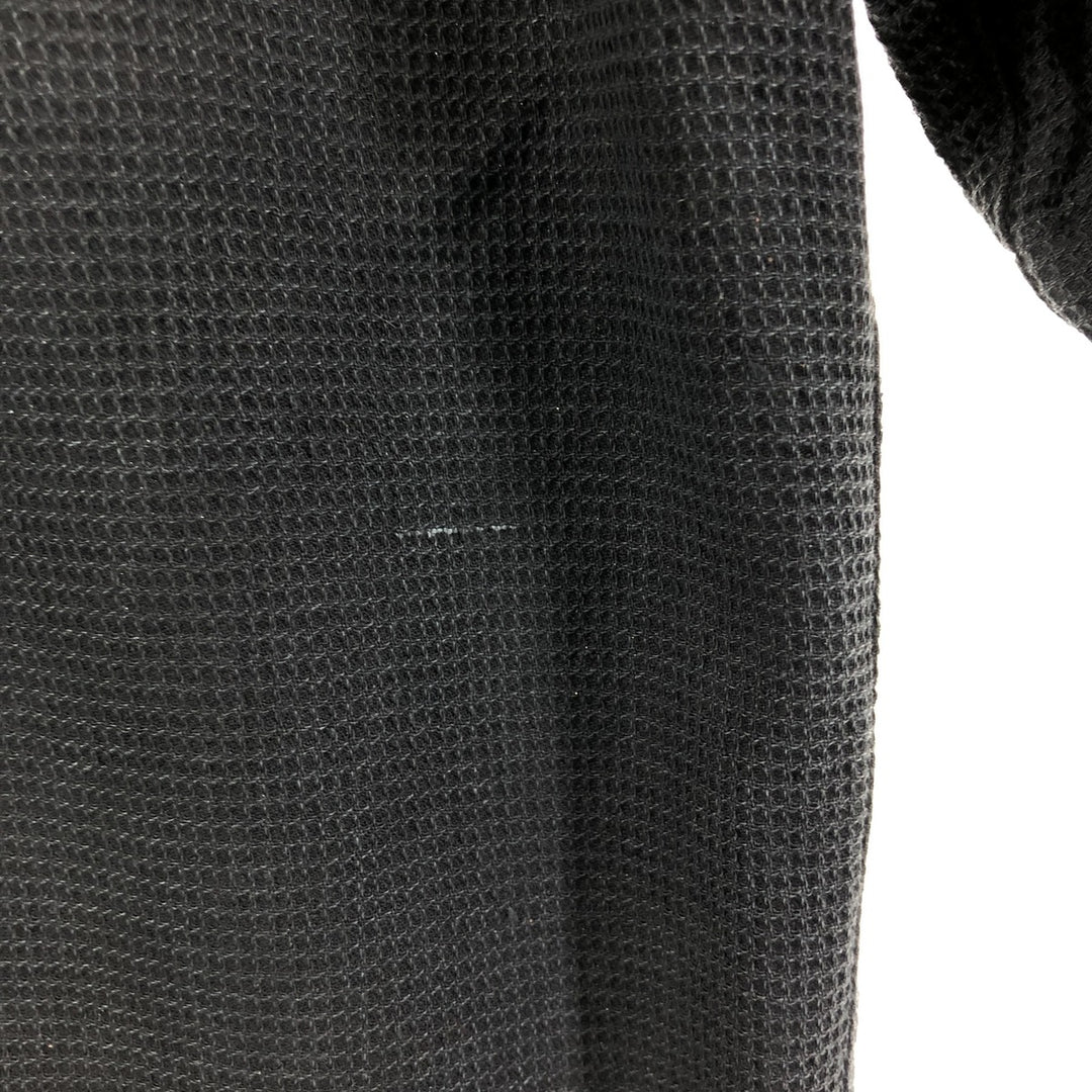 Perry Ellis PERRY ELLIS Short Sleeve Open Collar Silk Shirt Box Shirt Men's L Size silk black type Vintage Second Hand