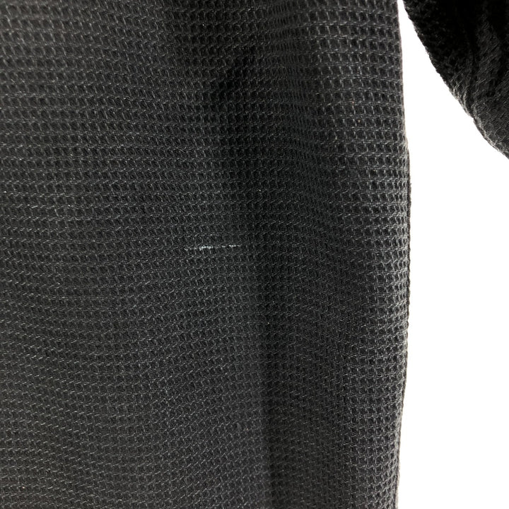 Perry Ellis PERRY ELLIS Short Sleeve Open Collar Silk Shirt Box Shirt Men's L Size silk black type Vintage Second Hand