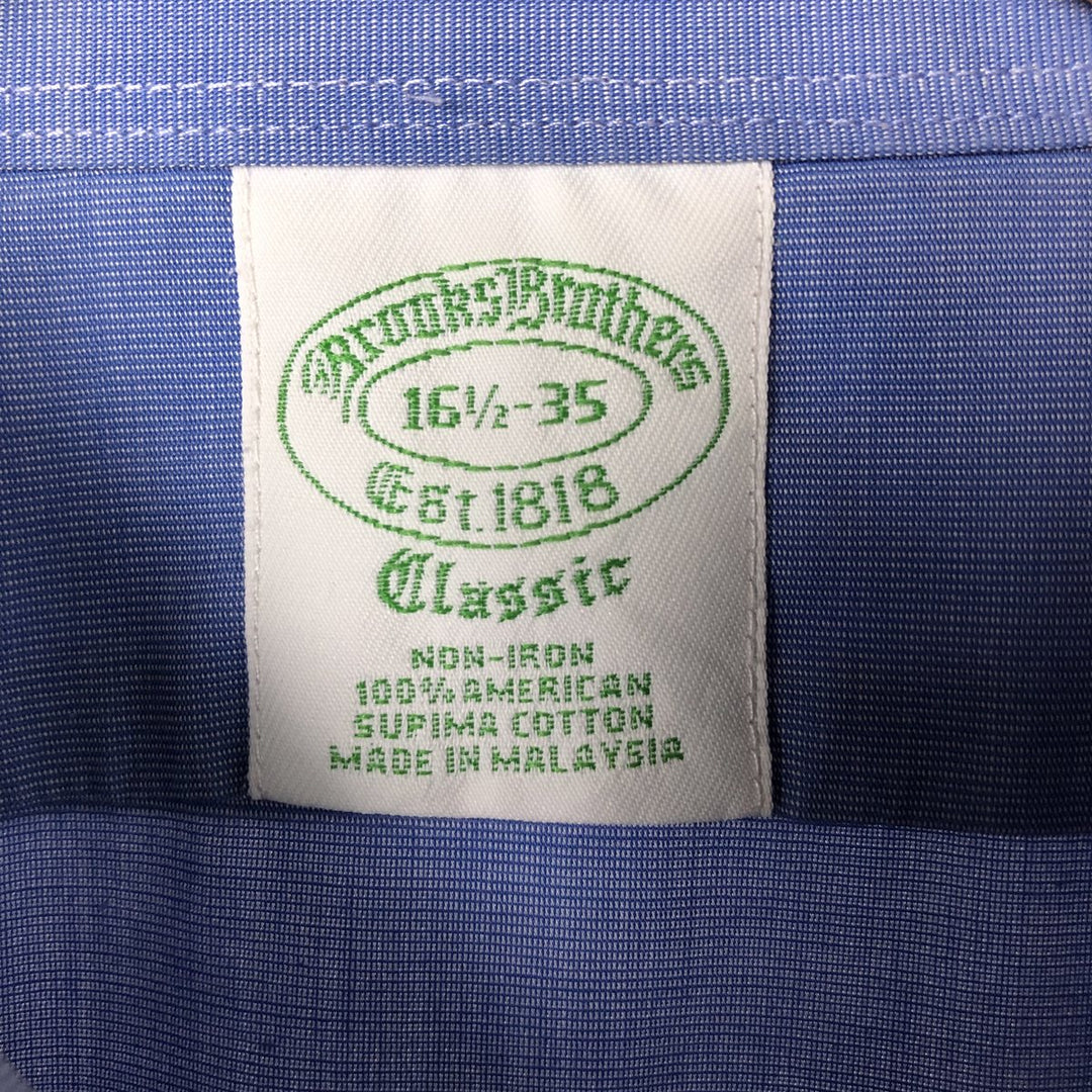 Brooks Brothers Est.1818 Classic short sleeve cotton shirt, men's size L cotton blue type Vintage Second Hand