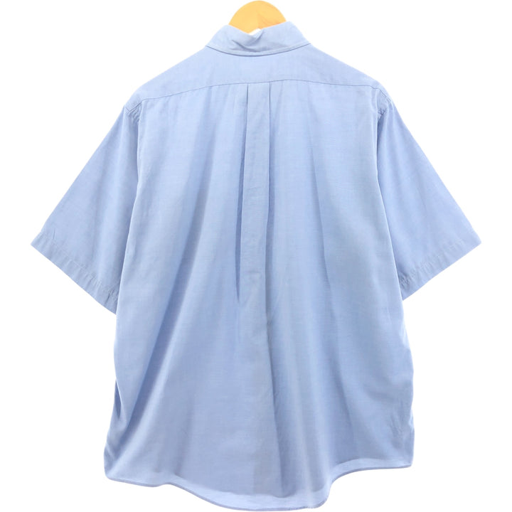 Brooks Brothers Short Sleeve Button Down Shirt Made in USA Men's Size L cotton Blue type light blue Vintage Second Hand
