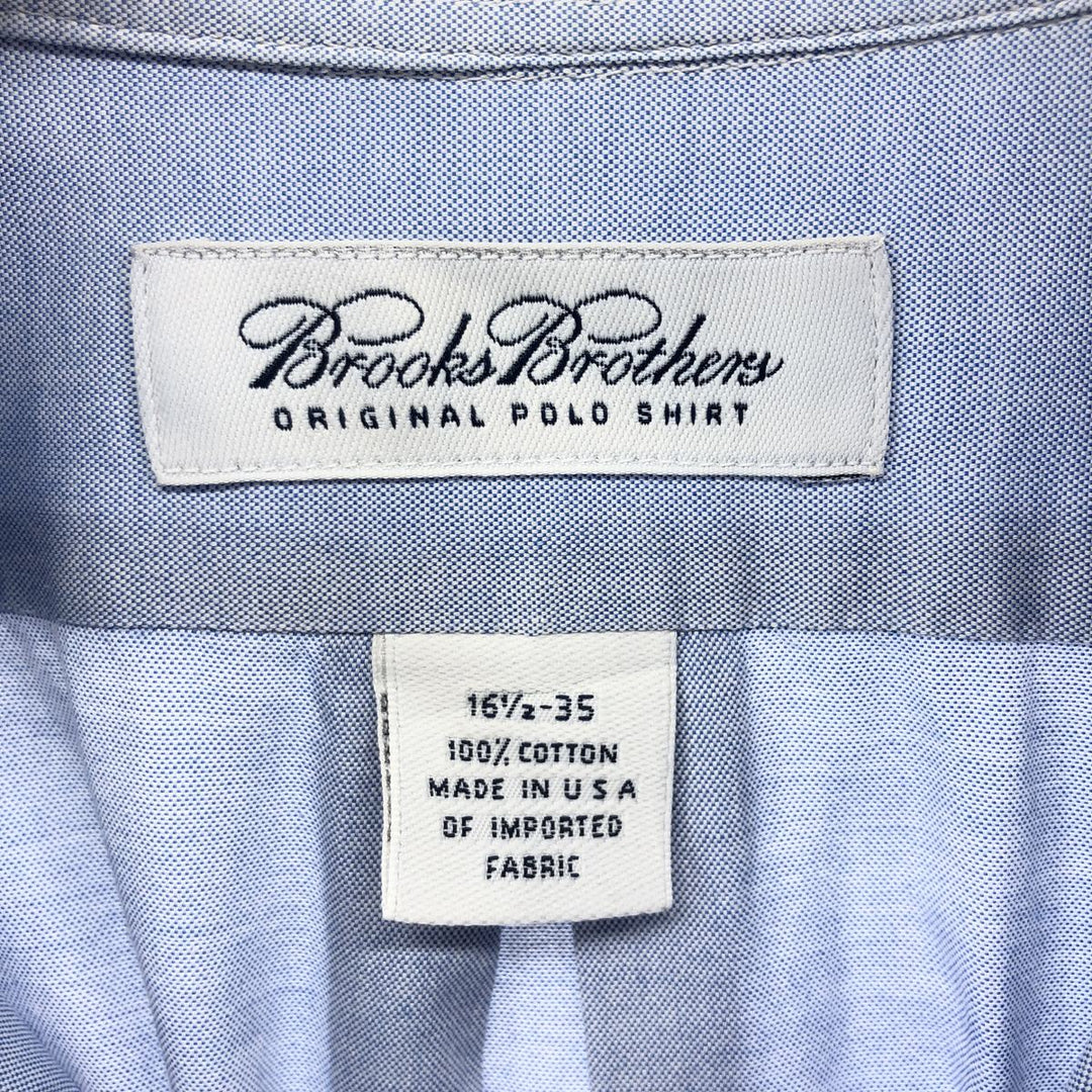 Brooks Brothers Short Sleeve Button Down Shirt Made in USA Men's Size L cotton Blue type light blue Vintage Second Hand