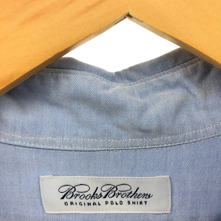 Brooks Brothers Short Sleeve Button Down Shirt Made in USA Men's Size L cotton Blue type light blue Vintage Second Hand