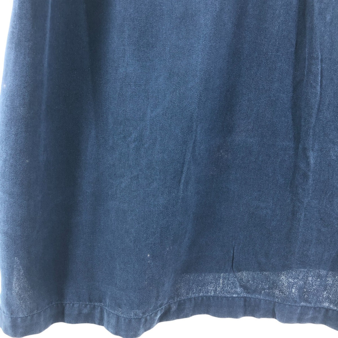 Nat Nast American fit short sleeve open collar silk shirt box shirt men's XL equivalent silk Navy blue Vintage Second Hand