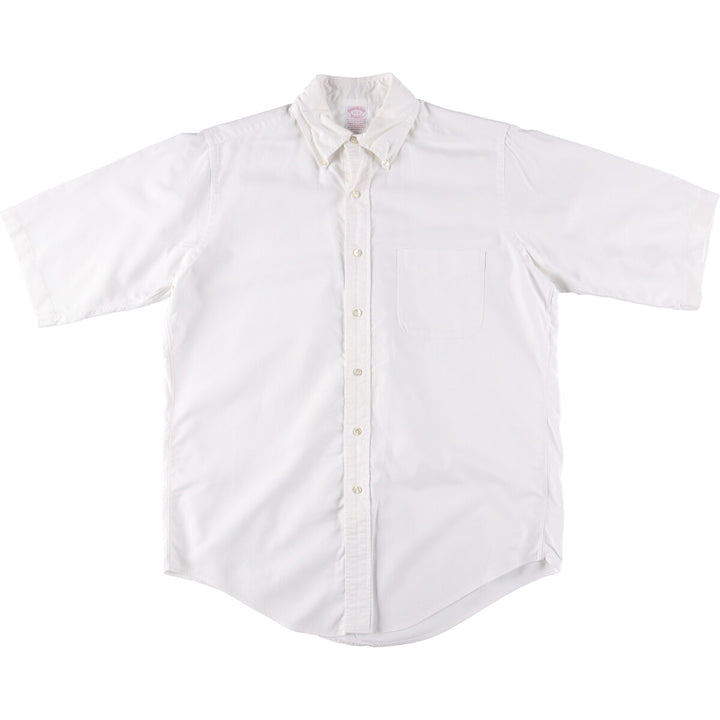 80s-90'S Brooks Brothers MAKERS Short Sleeve Button Down Shirt Made in USA Men's M cotton white type Vintage Second Hand
