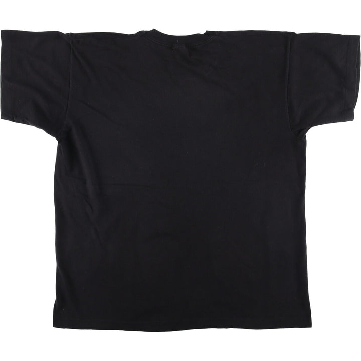 90'S THE BOSS PEACOCK PAPERS Printed T-shirt Made in USA Men's XL Vintage cotton black type Vintage Second Hand