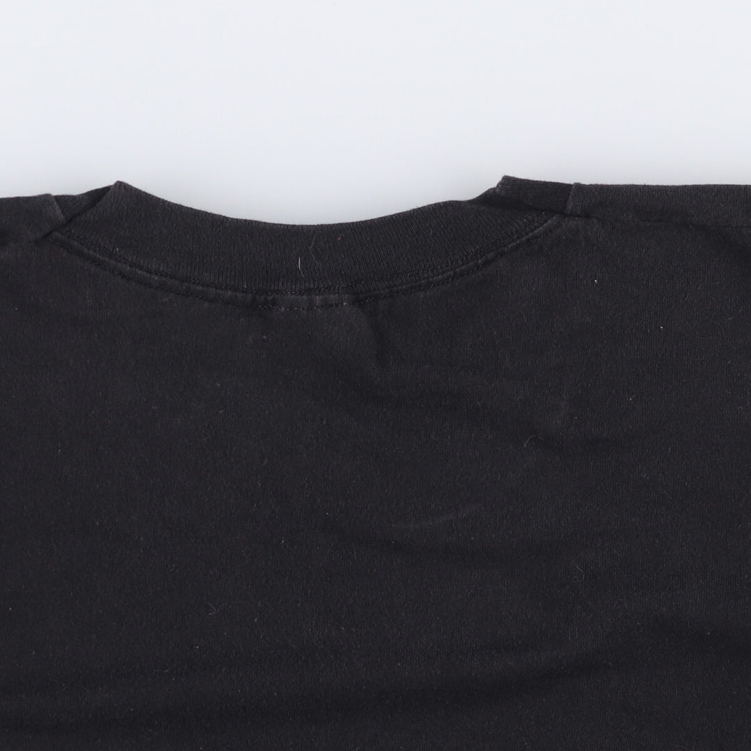 90'S THE BOSS PEACOCK PAPERS Printed T-shirt Made in USA Men's XL Vintage cotton black type Vintage Second Hand