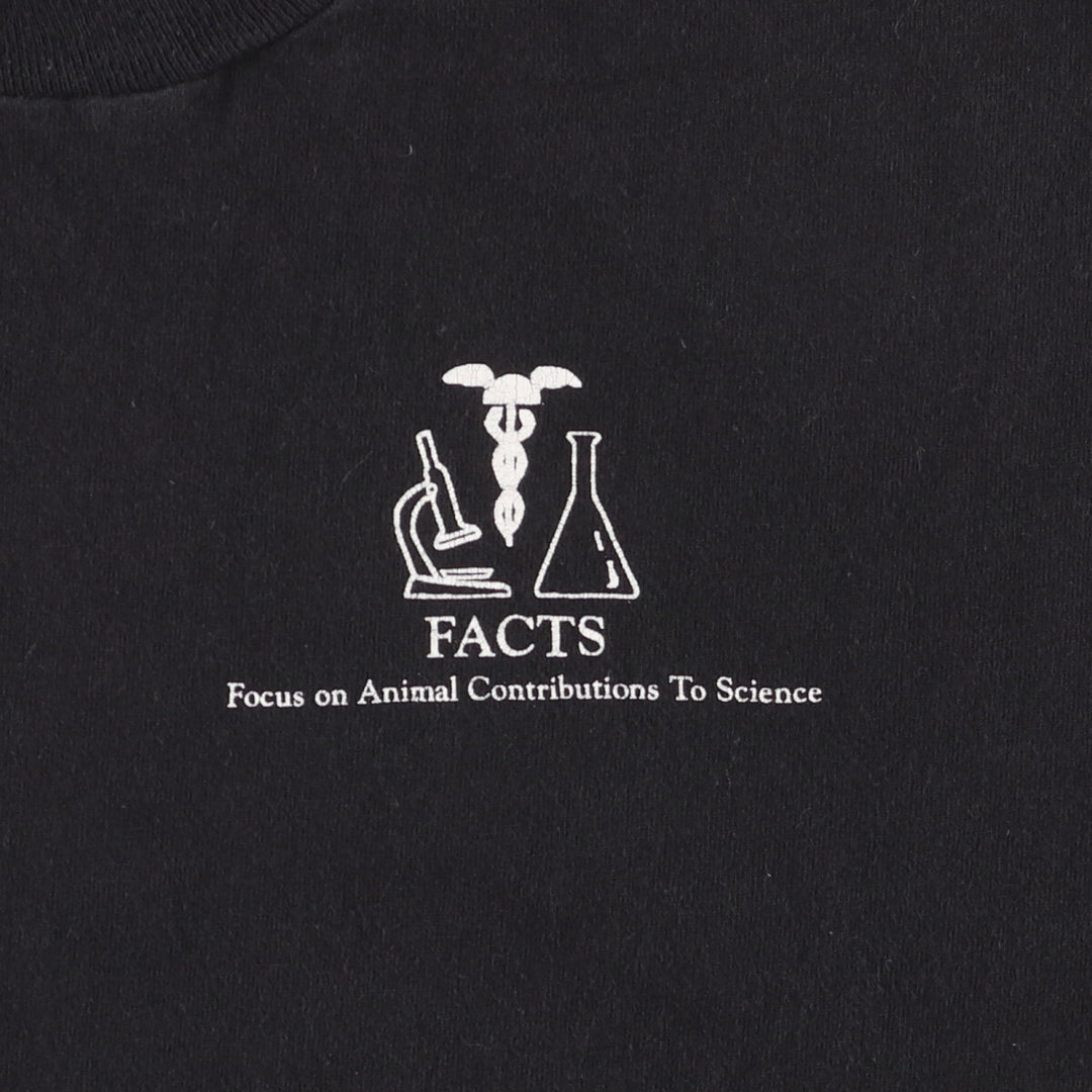 90'S Fruit of the Loom Message Print T-Shirt Made in USA Men's XL Vintage cotton black type Vintage Second Hand