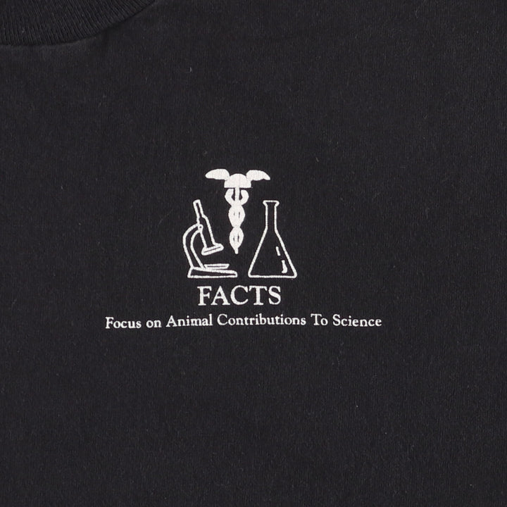 90'S Fruit of the Loom Message Print T-Shirt Made in USA Men's XL Vintage cotton black type Vintage Second Hand