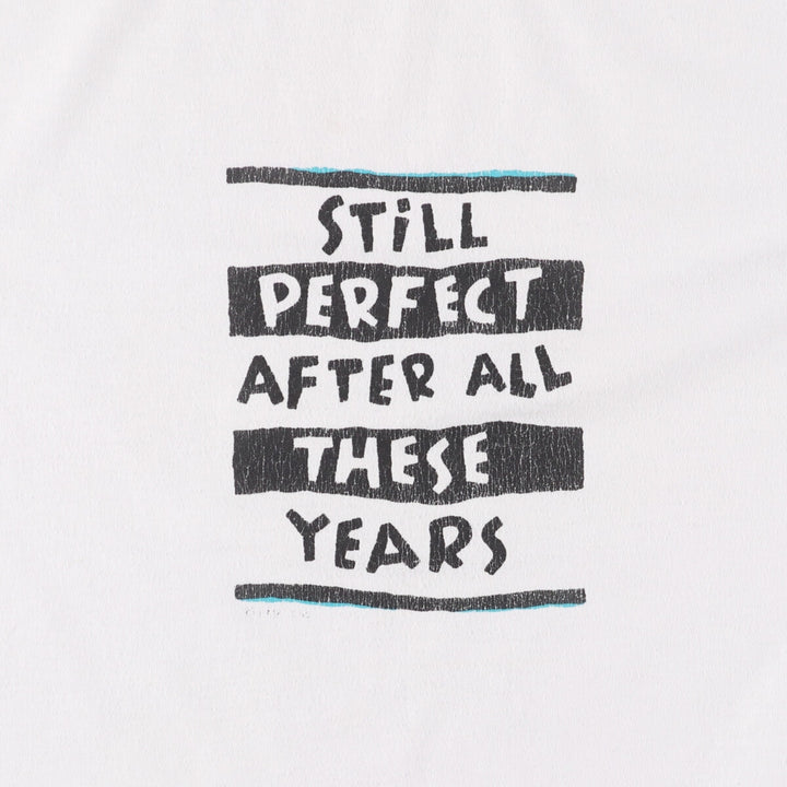 90'S CENTER STAR Message Print T-shirt Made in USA Men's XL Vintage cotton white type Vintage Second Hand