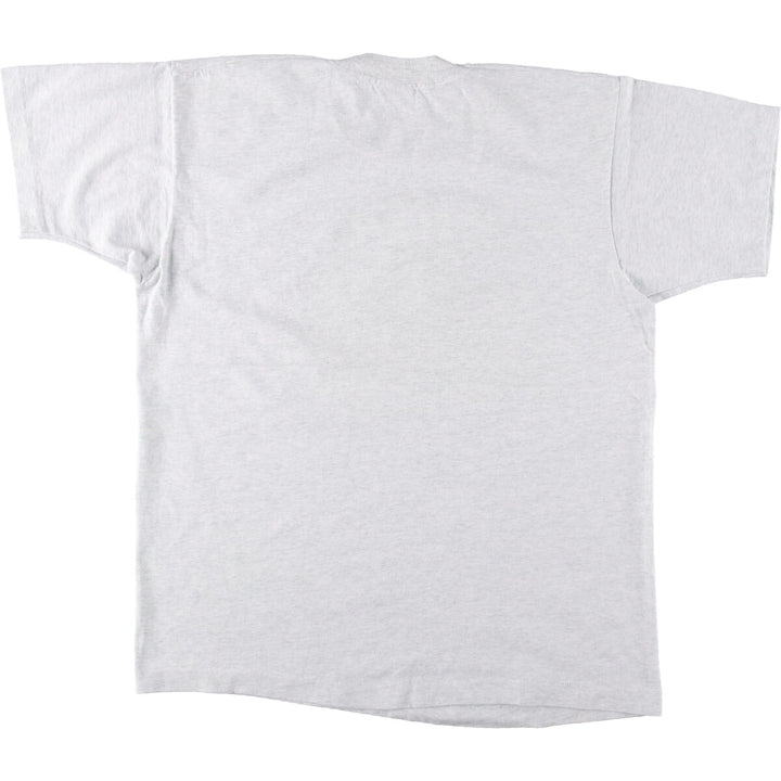 90'S Fruit of the Loom printed T-shirt, made in the USA, men's XL size, vintage cotton gray type Vintage Second Hand