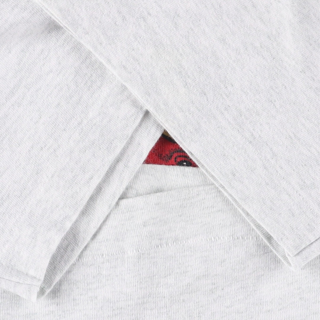 90'S Fruit of the Loom printed T-shirt, made in the USA, men's XL size, vintage cotton gray type Vintage Second Hand