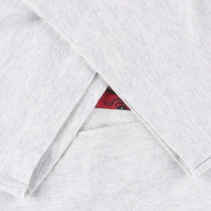 90'S Fruit of the Loom printed T-shirt, made in the USA, men's XL size, vintage cotton gray type Vintage Second Hand