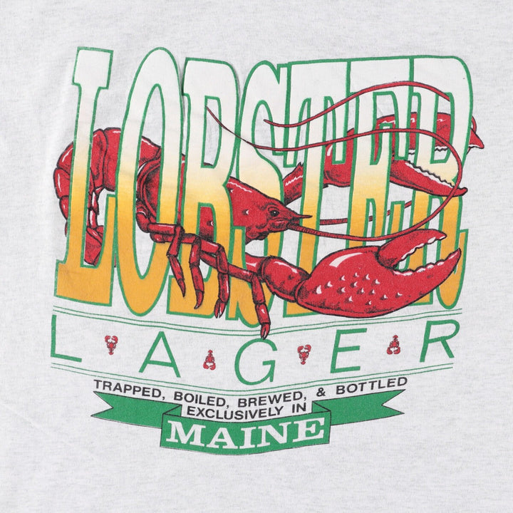 90'S Fruit of the Loom printed T-shirt, made in the USA, men's XL size, vintage cotton gray type Vintage Second Hand