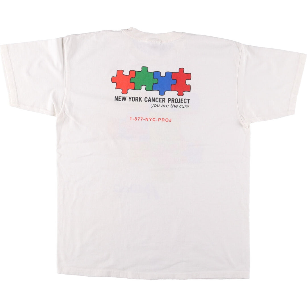 90'S ONEITA Advertising T-shirt Made in USA Men's L Vintage cotton white type Vintage Second Hand