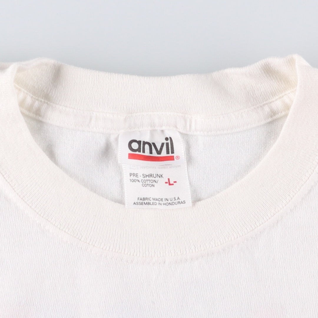 90'S ONEITA Advertising T-shirt Made in USA Men's L Vintage cotton white type Vintage Second Hand