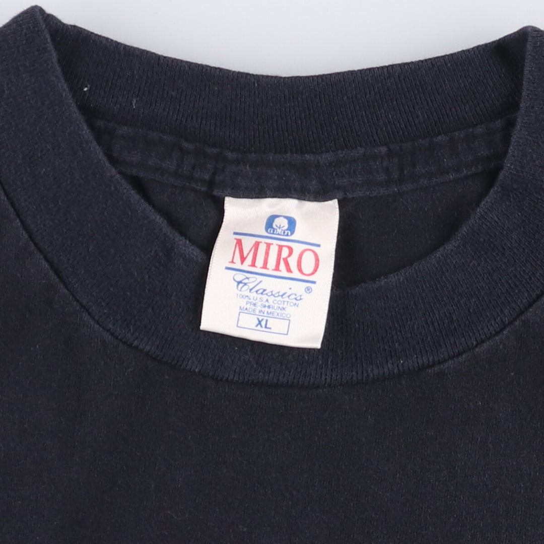 90'S MIRO NEGRO LEAGUE Negro League sports print T-shirt, men's XL size, vintage cotton black type Vintage Second Hand