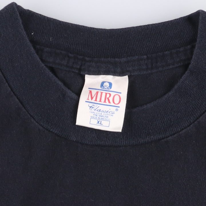 90'S MIRO NEGRO LEAGUE Negro League sports print T-shirt, men's XL size, vintage cotton black type Vintage Second Hand