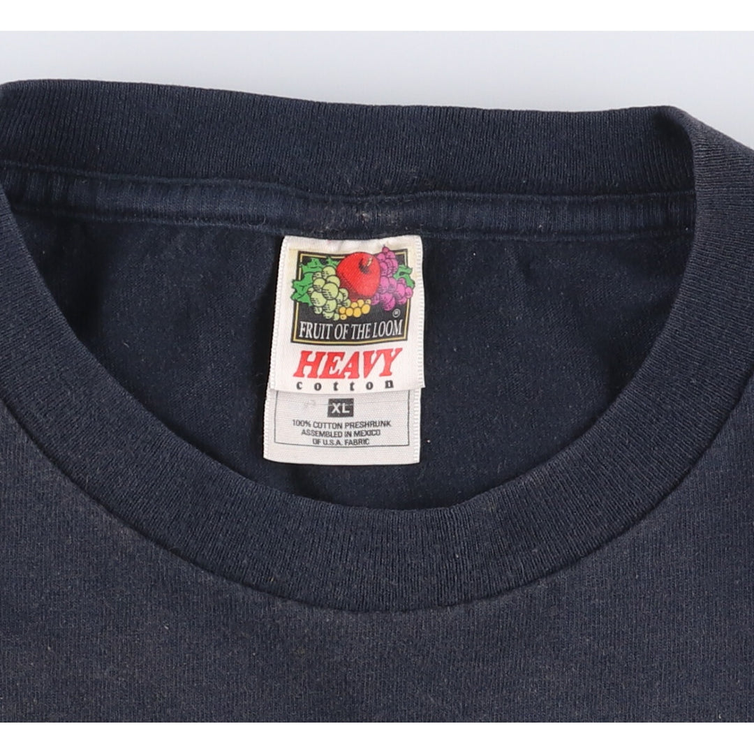 90'S Fruit of the Loom Heavy Cotton Message Print T-Shirt Men's XL Vintage cotton black type Vintage Second Hand