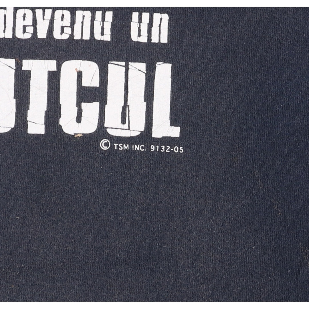 90'S Fruit of the Loom Heavy Cotton Message Print T-Shirt Men's XL Vintage cotton black type Vintage Second Hand