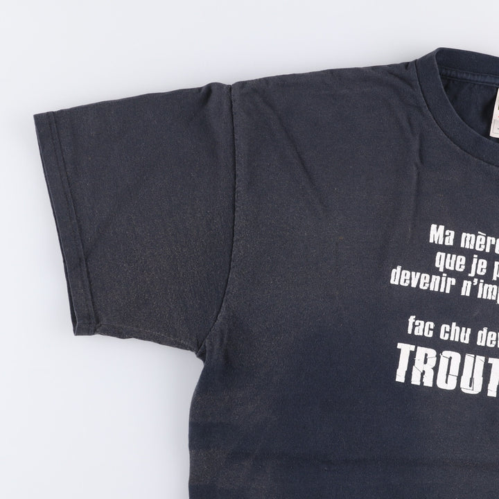 90'S Fruit of the Loom Heavy Cotton Message Print T-Shirt Men's XL Vintage cotton black type Vintage Second Hand