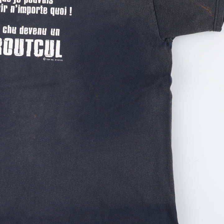 90'S Fruit of the Loom Heavy Cotton Message Print T-Shirt Men's XL Vintage cotton black type Vintage Second Hand