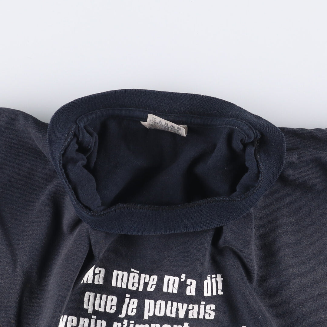 90'S Fruit of the Loom Heavy Cotton Message Print T-Shirt Men's XL Vintage cotton black type Vintage Second Hand