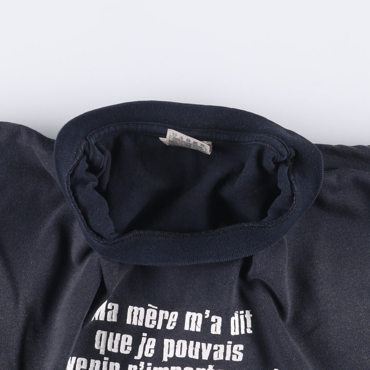 90'S Fruit of the Loom Heavy Cotton Message Print T-Shirt Men's XL Vintage cotton black type Vintage Second Hand