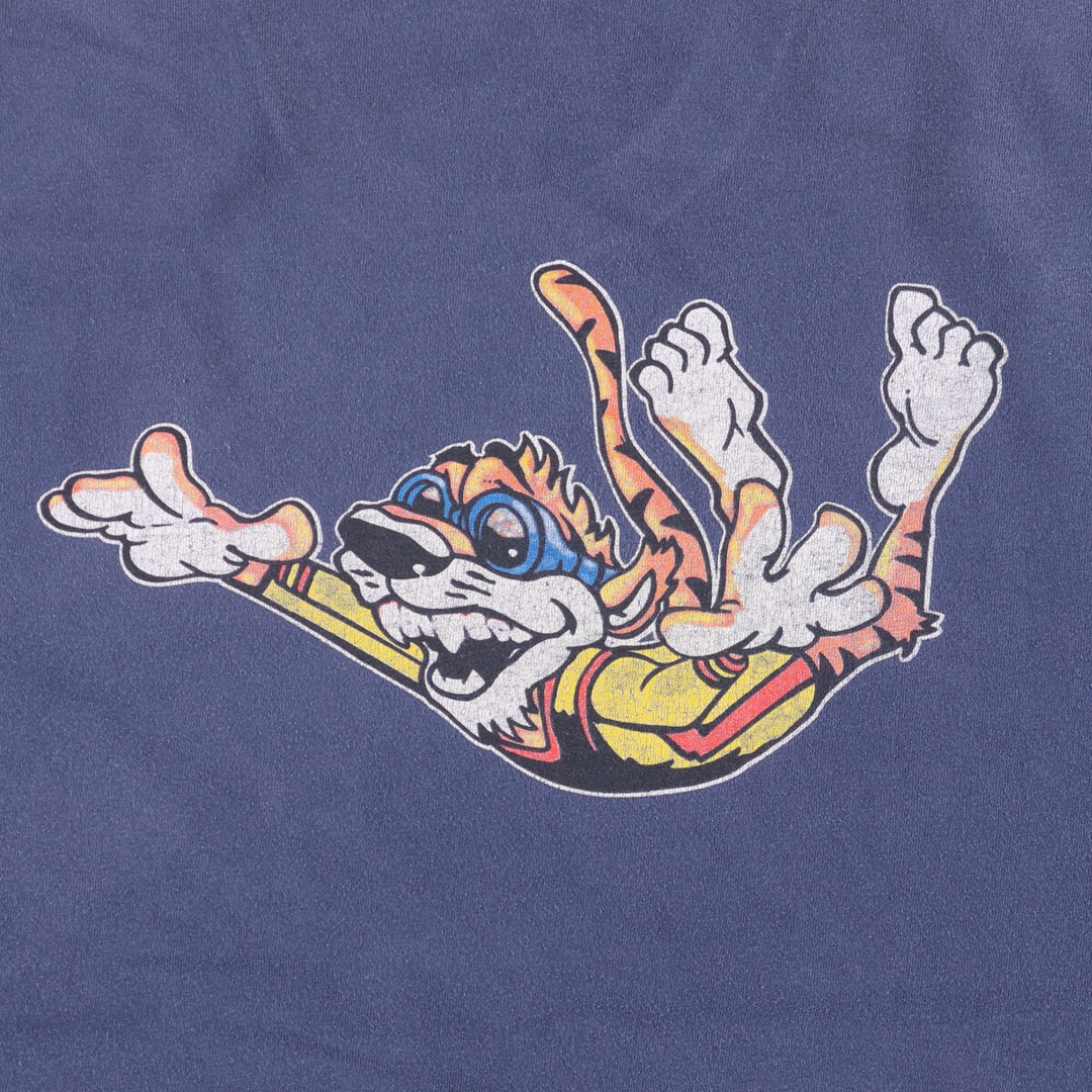 90'S Hanes BEEFY-T printed T-shirt, men's size L, vintage cotton navy blue type Vintage Second Hand