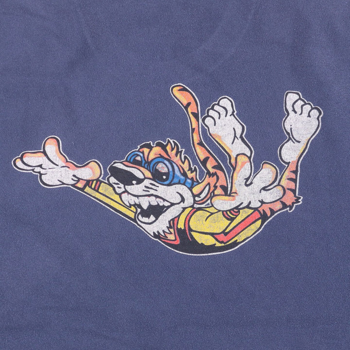 90'S Hanes BEEFY-T printed T-shirt, men's size L, vintage cotton navy blue type Vintage Second Hand