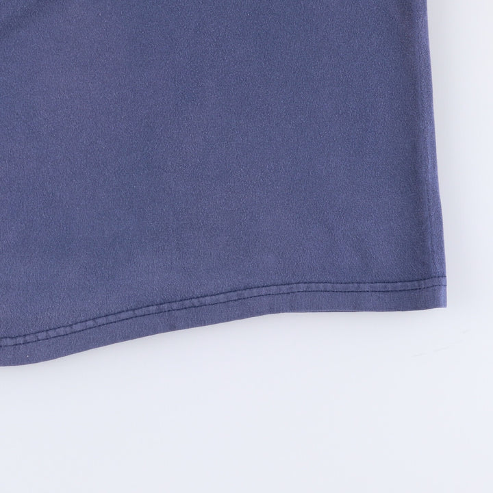 90'S Hanes BEEFY-T printed T-shirt, men's size L, vintage cotton navy blue type Vintage Second Hand