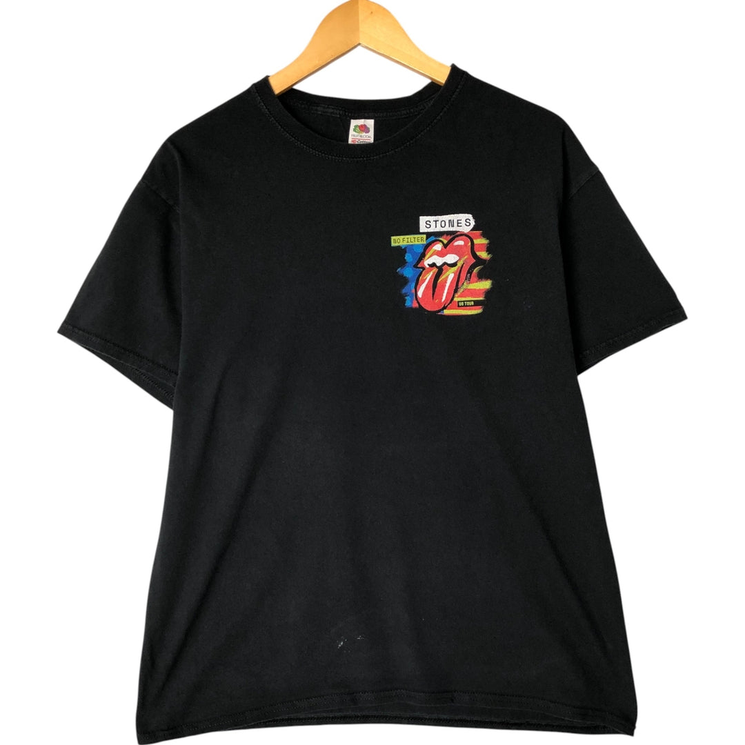 The Rolling Stones Band T-shirt, Band T, Men's L size cotton black type Vintage Second Hand