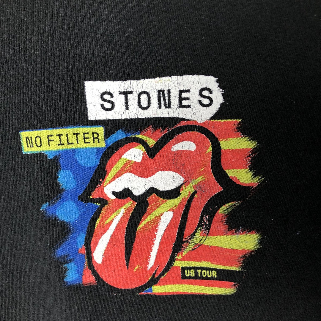 The Rolling Stones Band T-shirt, Band T, Men's L size cotton black type Vintage Second Hand