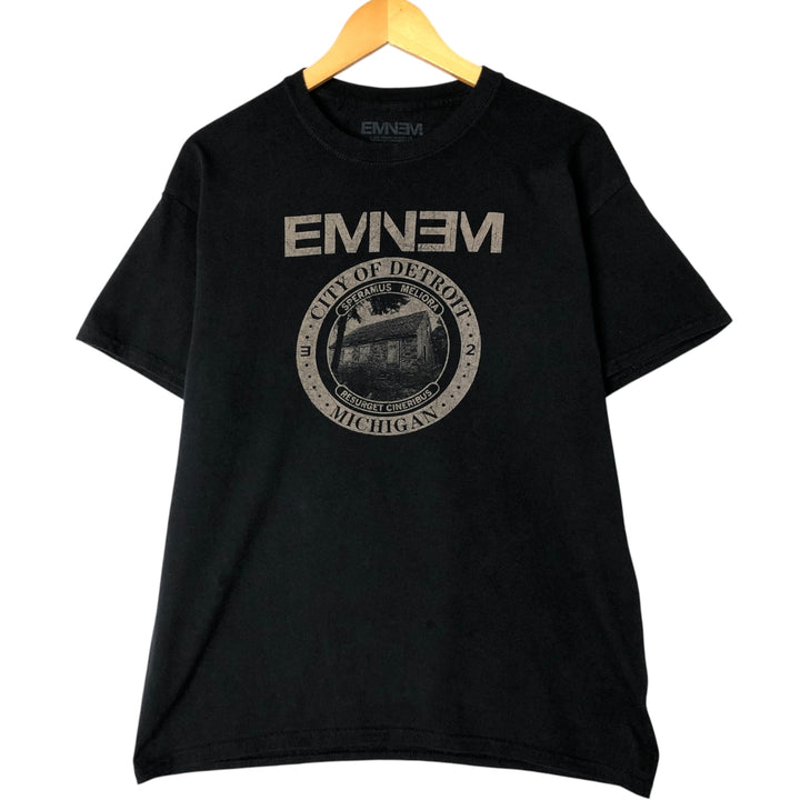 EMINEM Rap T-shirt, Men's L size cotton black type Vintage Second Hand