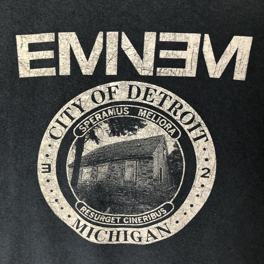 EMINEM Rap T-shirt, Men's L size cotton black type Vintage Second Hand