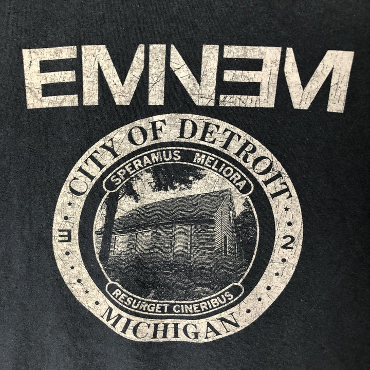 EMINEM Rap T-shirt, Men's L size cotton black type Vintage Second Hand